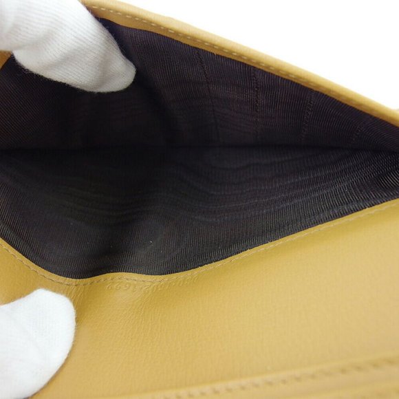 Authentic GUCCI length wallet G mark beige leather - Picture 6 of 9